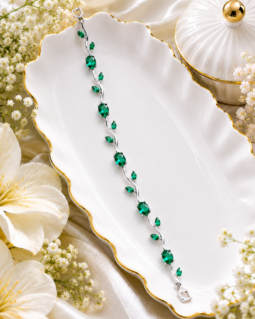Anti-Tarnish Silver Tulip Bracelet for Women