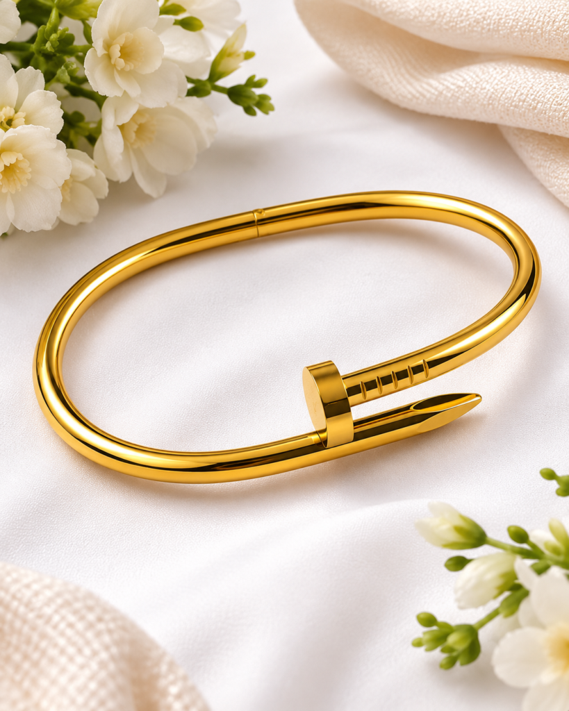 Anti-Tarnish Gold Nail Bracelet